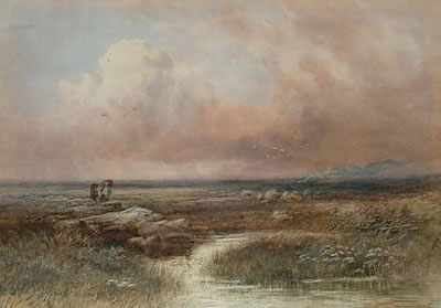 Figures in a moorland landscape by Edwin Earp - Auction record, sale price, and art valuation. Compare with similar artists and explore comparable artworks.