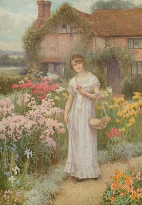 'The Old Manse Garden'; 'At the Cottage Door' (pair) by William Affleck - Auction record, sale price, and art valuation. Compare with similar artists and explore comparable artworks.