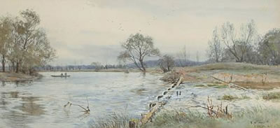 Sample artwork by Robert Winchester Fraser (1848 - 1906), known for watercolor landscape painting - View similar artists and auction records