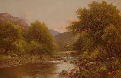 Children playing by a river by James George Bingley - Auction record, sale price, and art valuation. Compare with similar artists and explore comparable artworks.