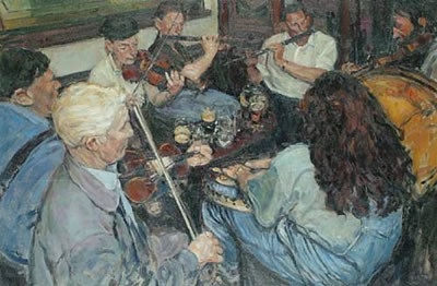 Pub Musicians, Killarney by George Anthony Butler - Auction record, sale price, and art valuation. Compare with similar artists and explore comparable artworks.