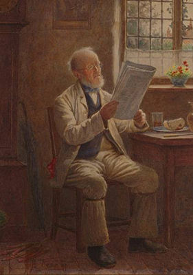 The day's news by Henry Terry - Auction record, sale price, and art valuation. Compare with similar artists and explore comparable artworks.