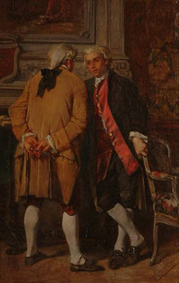 A discussion between two gentlemen connoisseurs