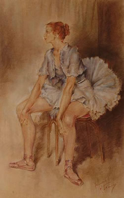 Seated Ballerina AND a Seated Female Nude at Mirror