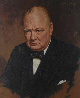 Portrait of Sir Winston Churchill by Howard Barron - Auction record, sale price, and art valuation. Compare with similar artists and explore comparable artworks.