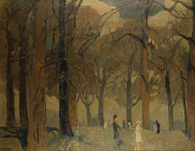 Figures in a park