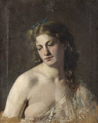 Portrait of a lady, thought to be the artist's wife by Nazzarreno Cipriani - Auction record, sale price, and art valuation. Compare with similar artists and explore comparable artworks.