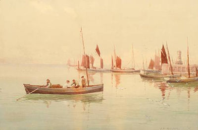 Fishing boats in the harbour at Castletown, Isle of Man by James W Milliken - Auction record, sale price, and art valuation. Compare with similar artists and explore comparable artworks.