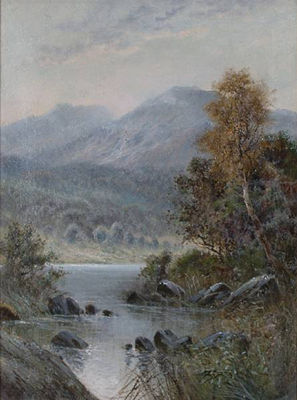 A pair of mountain landscapes (2)