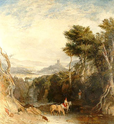 Hornby Castle from the valley of the Lune