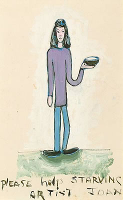 Portrait of Joan Gillchrest: Self-portrait