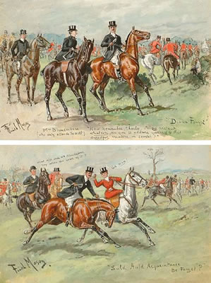 Hunting illustrations: 'Dinna Forget!'; and 'Suld Auld Acquaintance Be Forgot?' (a pair) by George Finch Mason - Auction record, sale price, and art valuation. Compare with similar artists and explore comparable artworks.