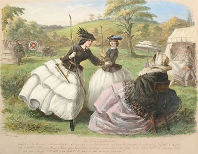 "The Fair Toxophilites" by John Leech - Auction record, sale price, and art valuation. Compare with similar artists and explore comparable artworks.