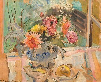 Autumn bunch with grapefruit by Katharine Church - Auction record, sale price, and art valuation. Compare with similar artists and explore comparable artworks.
