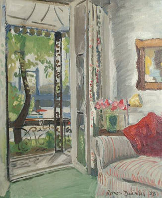 Interior Scene with Open Doors