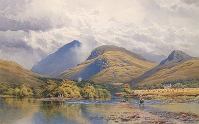 Sample artwork by Augustus Walford Weedon (1838 - 1908), known for landscape, figure, genre painting - View similar artists and auction records