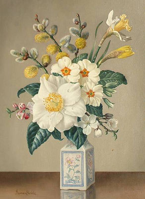 April Showers by James Noble - Auction record, sale price, and art valuation. Compare with similar artists and explore comparable artworks.