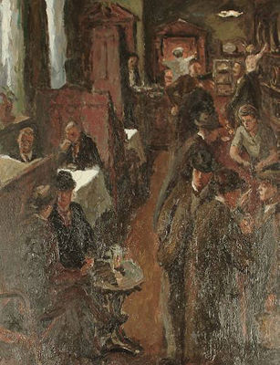 A crowded bar (Salome verso)