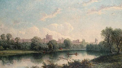 Windsor Castle from Eton meadows'; and 'Rustic cottage, Appleford, Berkshire'