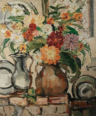 Sunflowers by Stanley Grimm - Auction record, sale price, and art valuation. Compare with similar artists and explore comparable artworks.