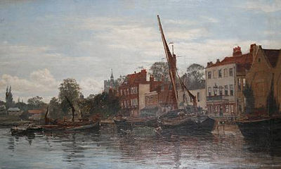 Unloading, Chiswick by Frederick A Winkfield - Auction record, sale price, and art valuation. Compare with similar artists and explore comparable artworks.
