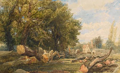 Storing timber near Arundel by Thomas Collier - Auction record, sale price, and art valuation. Compare with similar artists and explore comparable artworks.