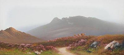 Sample artwork by Reginald D (Daniel) Sherrin (1891 - 1971), known for moorland and coastal view painting - View similar artists and auction records