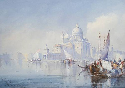 On the Lagoon with St Mark's Square in the distance; and Santa Maria della Salute by William Knox - Auction record, sale price, and art valuation. Compare with similar artists and explore comparable artworks.