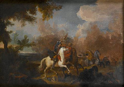 A cavalry skirmish