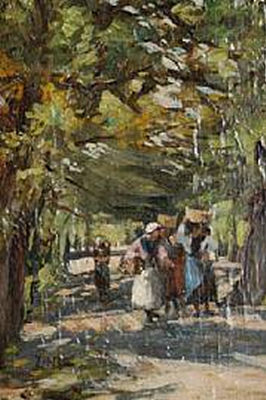 "A sketch for a picture: Scheveningen Fishwives going to market at the Hague" by John Henry (Hervey) Oswald - Auction record, sale price, and art valuation. Compare with similar artists and explore comparable artworks.
