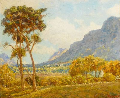 Sample artwork by Edward Roworth (1880 - 1964), known for landscape and portrait painting, frescoes - View similar artists and auction records