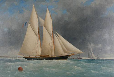 A schooner and other shipping heading out to sea by Charles Leduc - Auction record, sale price, and art valuation. Compare with similar artists and explore comparable artworks.