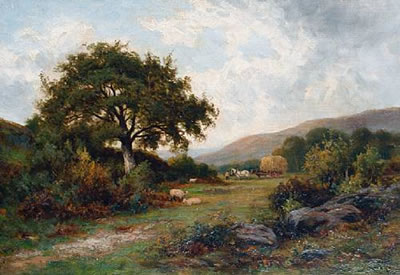 Harvesters; and A river landscape