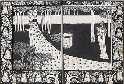 La belle Isould at joyous gard (two drawings within one mount)