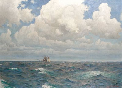 A Topsail Schooner off the Cornish Coast