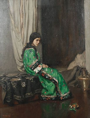 Portrait of a girl in Oriental dress