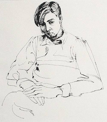 Portrait of John (Francis John) Minton: Possible early self portrait