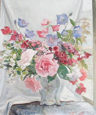 Vase of mixed flowers