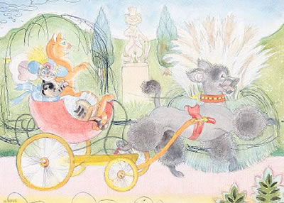 Cat illustration, from the 'Orlando the marmalade cat' series
