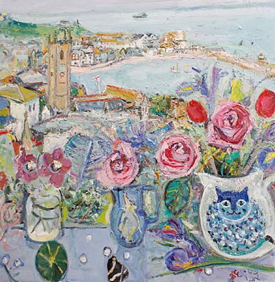 Iris, Roses & Hellebores, St Ives