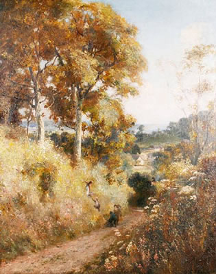 Children playing on a country lane by Charles James Fox - Auction record, sale price, and art valuation. Compare with similar artists and explore comparable artworks.