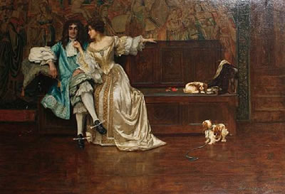 Charles II and Nell Gwyn by Rowland Holyoake - Auction record, sale price, and art valuation. Compare with similar artists and explore comparable artworks.