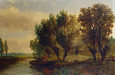 A set of four country landscapes