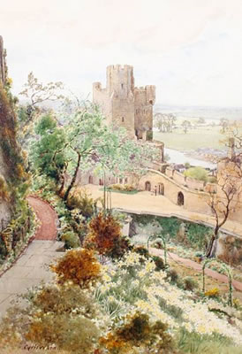 Winchester Tower from King James's Herbere, Norman Tower Garden by Cyril Ward - Auction record, sale price, and art valuation. Compare with similar artists and explore comparable artworks.