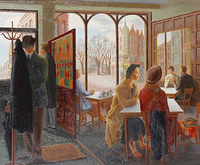 "Waiting in cafe"