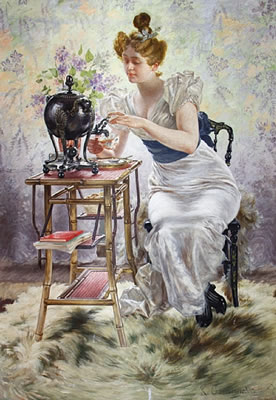 Teatime by Karl Gampenrieder - Auction record, sale price, and art valuation. Compare with similar artists and explore comparable artworks.