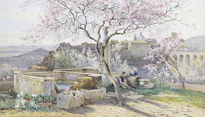In a garden near Rome by Charles Earle - Auction record, sale price, and art valuation. Compare with similar artists and explore comparable artworks.