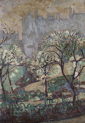 "Finsbury Circus from the library of the School of Oriental Studies" by Percy Hague Jowett - Auction record, sale price, and art valuation. Compare with similar artists and explore comparable artworks.