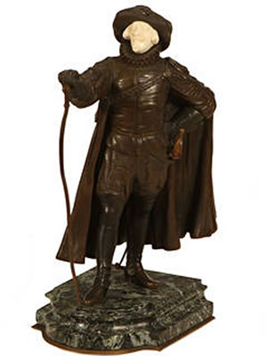 Chryselephantine figure of Cyrano de Bergerac by Paul D'aire - Auction record, sale price, and art valuation. Compare with similar artists and explore comparable artworks.