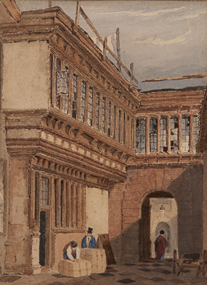 "Old Post Office Court, Norwich 1826"